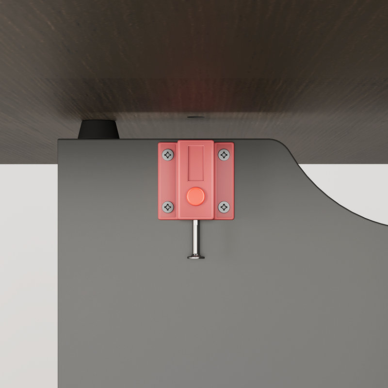 127 Folding Table, Carlo gray flap + iron gray cabinet