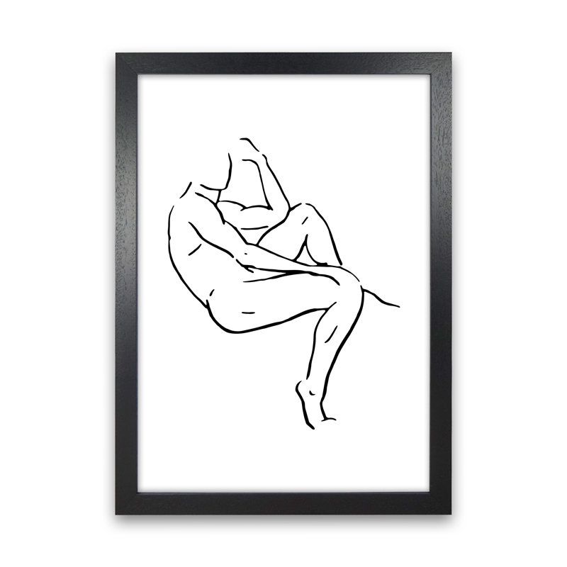 Body Sketches V - Male - Print, Black Framed, 29.7 cm H x 21 cm W x 4 cm D