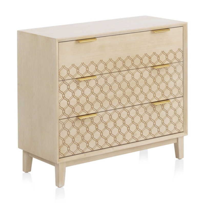Pawtucket 85cm W 3 - Drawer Chest of Drawers