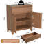 Armoire d'appoint à 2 portes et 1 tiroir H 38 po Dejesus (ensemble de 2)