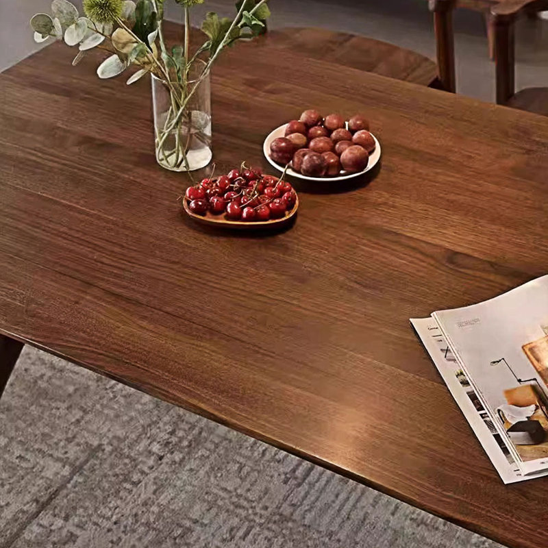 Table de salle à manger simple en bois massif naturel, H 29,92 po x L 86,61 po x l 37,4 po