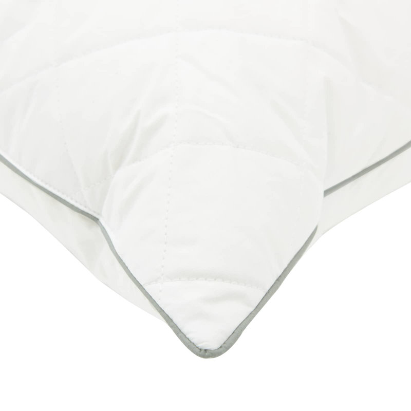 Pillow FULDA White 100% Goose Down & Feather Quilted Bedding Washable, 40 x 60cm