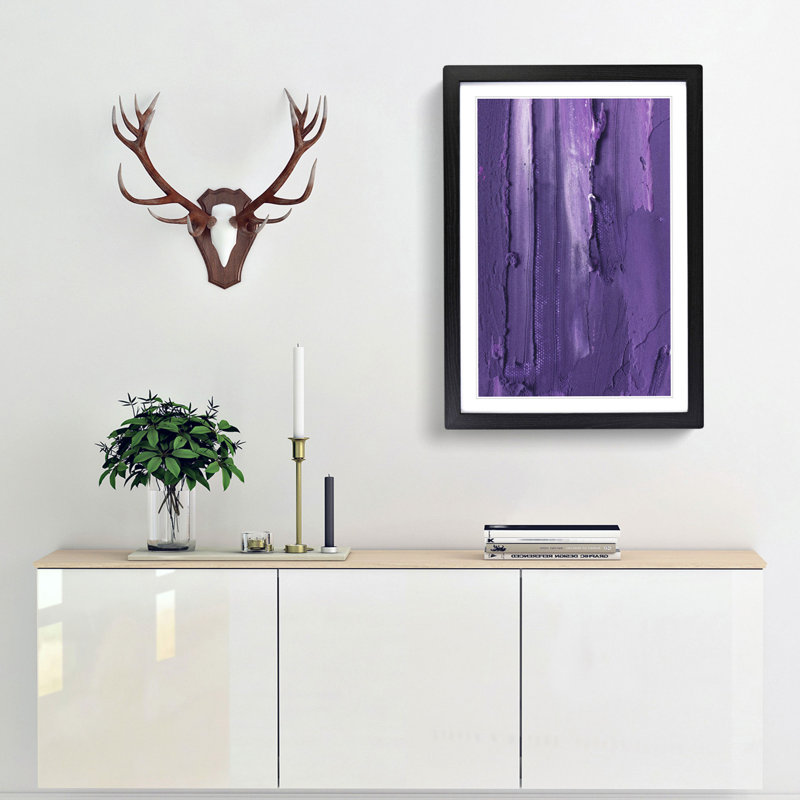 Abstract Art Painting Vol.47 by S.Johnson - Picture Frame Painting Print, 48cm H x 36cm W x 2cm D, Black Framed