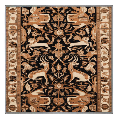 Tapis brun lavable à la machine