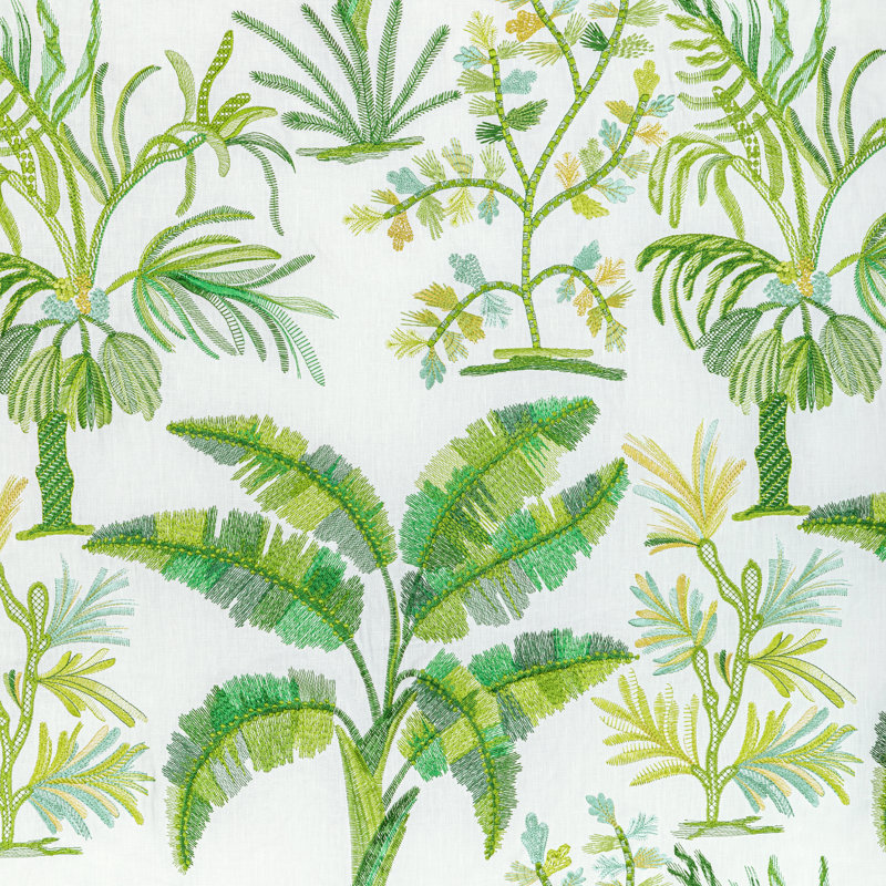 Majorelle Martil Emb Performance Fabric, Leaf