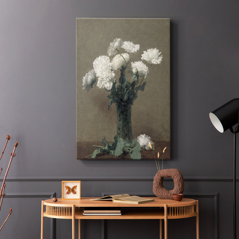 Imprimé floral rétro CX III - galerie enveloppée Cavas, H 60 po x l 40 po
