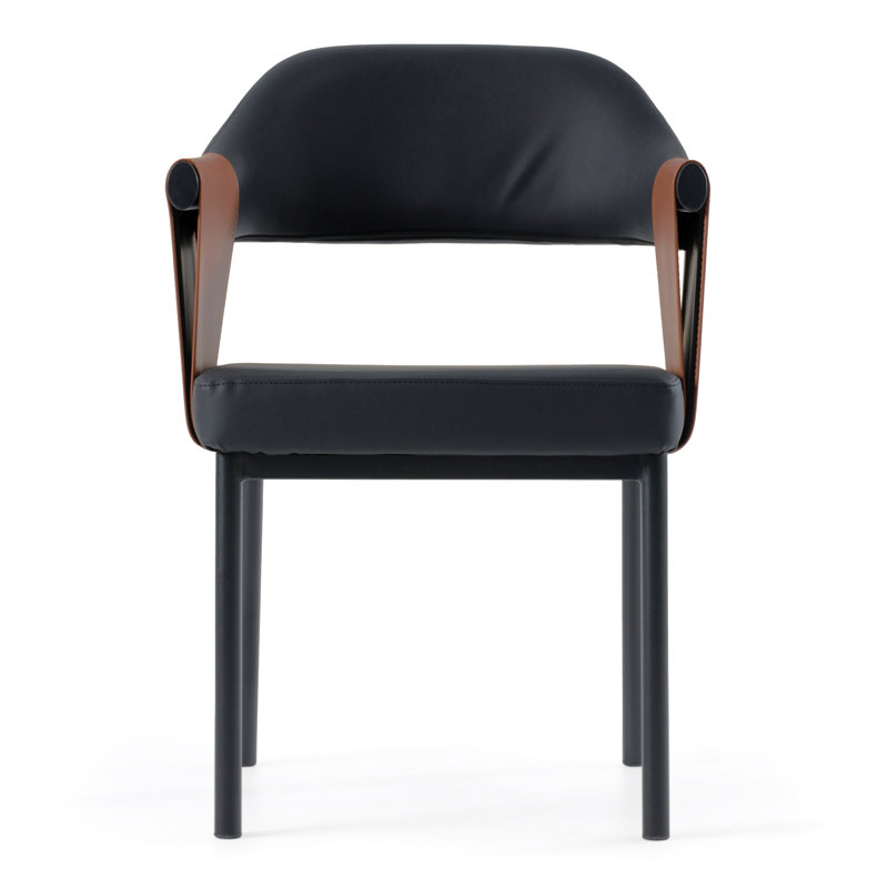 Chaise de salle à manger en cuir Jensen