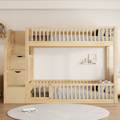 Sunbury Low Floor Bunk Bed with Ladder & Storage