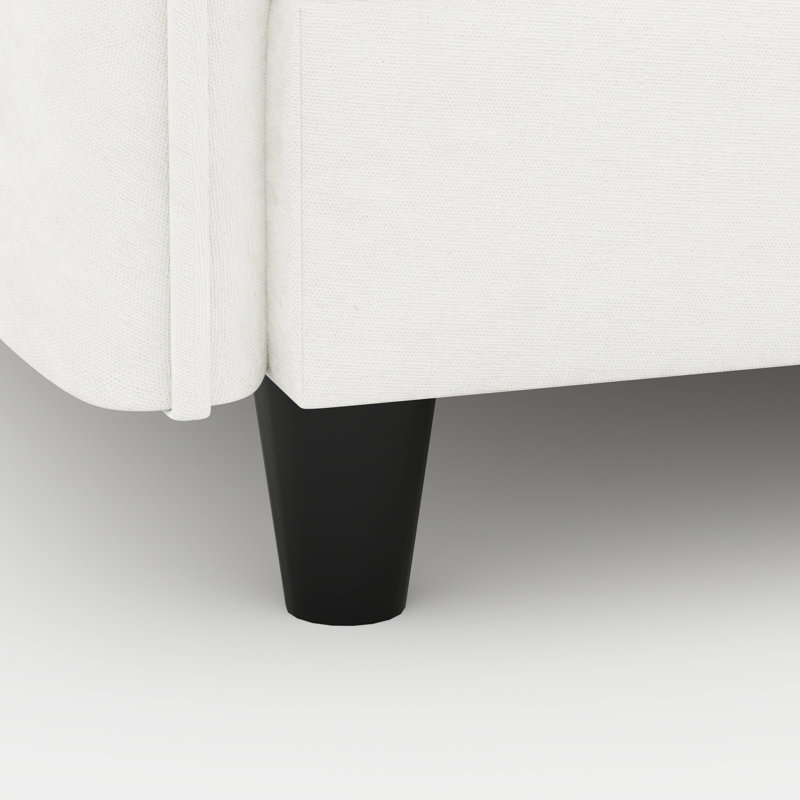 Canapé 2 places beige moderne de style Mid-Century, 192 cm (75,67 po), idéal pour un appartement, une chambre ou une résidence étudiante. Construction robuste, tissu respirant, rembourrage à ressorts ensachés, coussins confortables, accoudoirs latéraux, montage facile.
