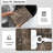 Washable Solid Color Textured Thin Indoor Rug, Low Pile Area Rug with Soft Surface, Non Slip Backing, Easy Clean Design for Living Room, Bedroom, Dorm, Home Office-549291332-551298857