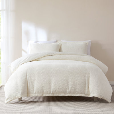 Lotti Boucle Duvet Cover Soft White 3Pc Set