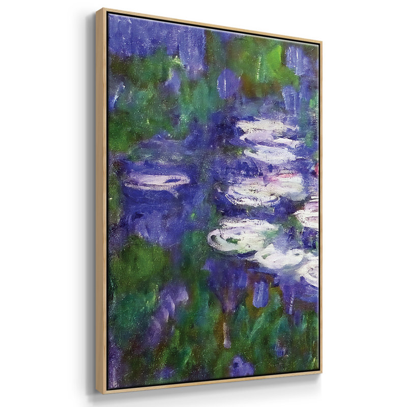 Nymphéas, 1916, 3 pièces, H 24 po x l 48 po x P 2 po, Naturel
