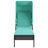 Ebern Designs Sun Lounger With Canopy And Table Brown Poly Rattan-47372378
