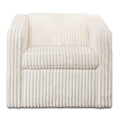 Fauteuil pivotant en polyester 31,5 po Angeliina