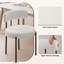 Dining Chairs Modern Teddy Fabric Upholstered Chairs with Curved Backrest and Black Metal Legs-710607602-734110420