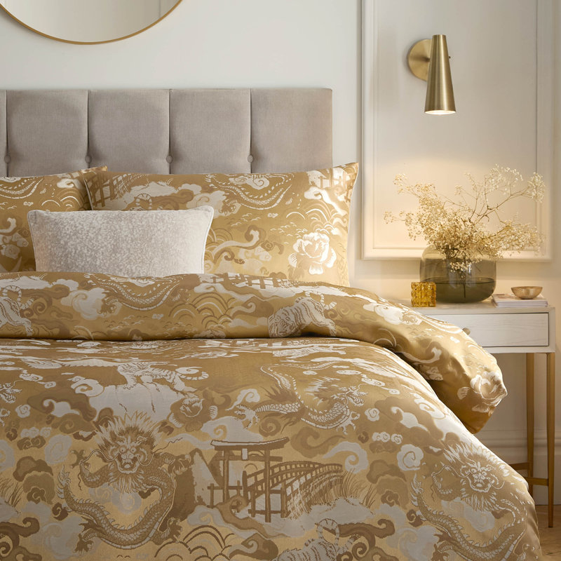 Baransu Cotton Blend No Pattern Duvet Cover Set with Pillowcases, Double Duvet Cover + 2 Standard Pillowcases