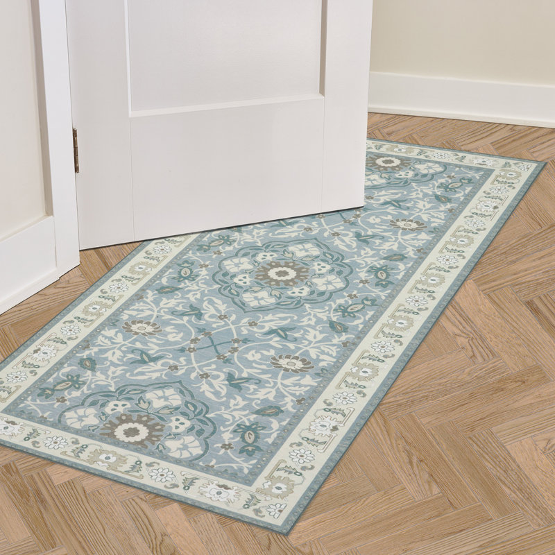 Laura Ashley Aurora Machine Washable Imagine Printed Chenille Rugs 1-Piece, Runner 2'2" x 5'