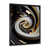 Impression noire sur toile encadrée sélectionné