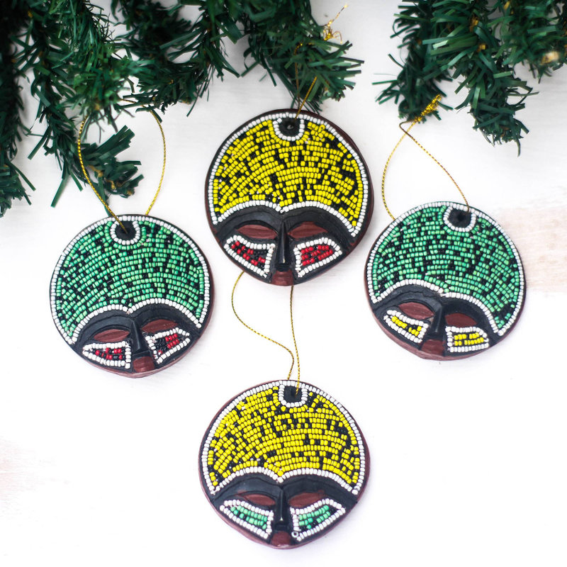 3'' Wood Ball Ornament
