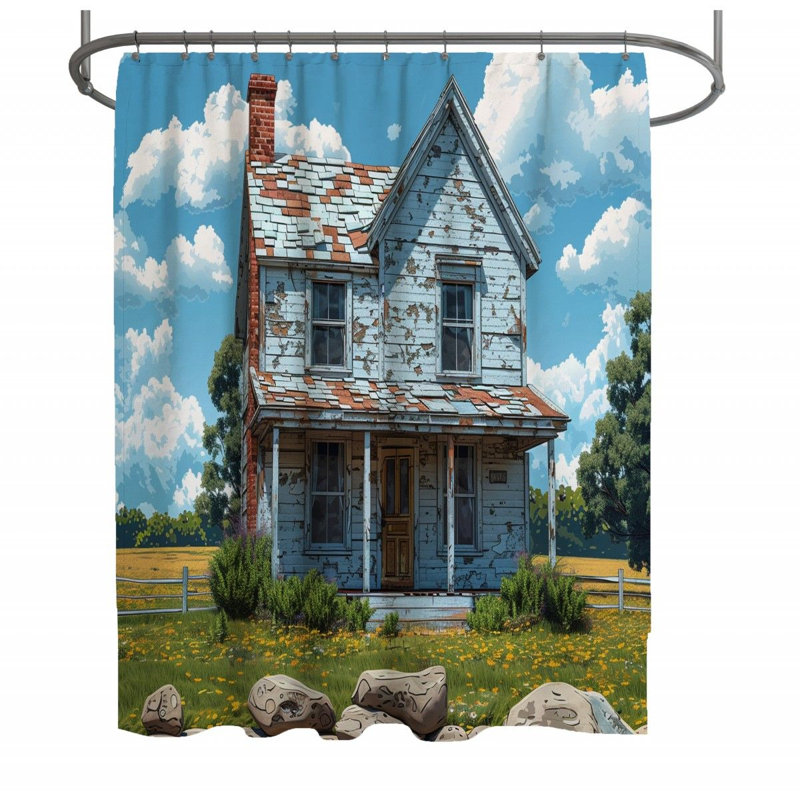 Rideau de douche Bridge - Landmark Bathroom Decor, H 93 po x l 70 po