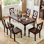 Antique solid wood table set