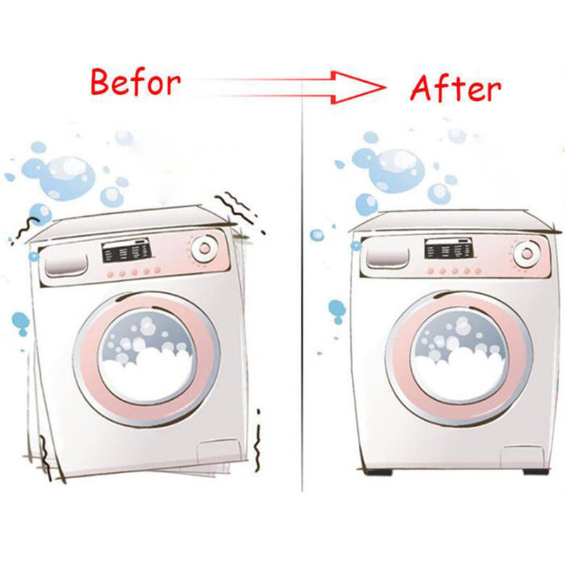 4pcs/set Anti-vibration Pad Washer Anti-Slip Mats Shock Absorbers Noiseless Pad for Washing Machine black