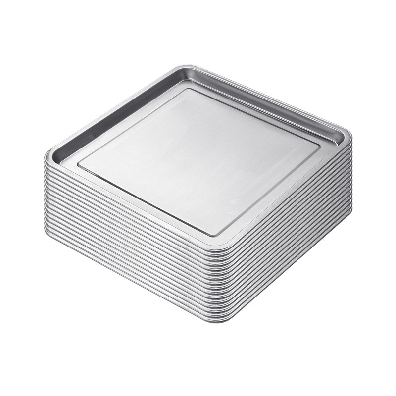 16 plaques de cuisson en acier inoxydable 16 x 16