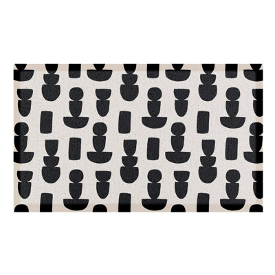 Non-Slip Geometric Shapes Doormat