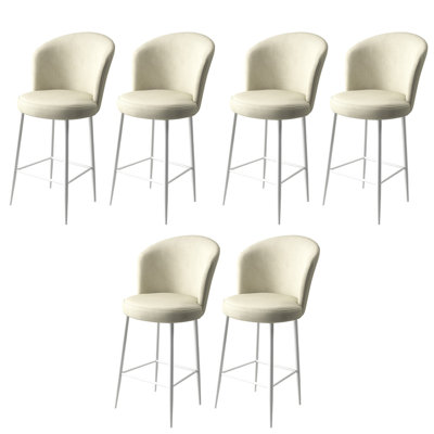 Pearlene Upholstered Velvet Bar Stool