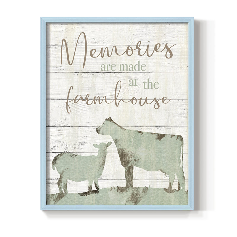 Farmhouse Memories, reproduction encadrée - bois massif, H 21 po x l 17 po, Bleu