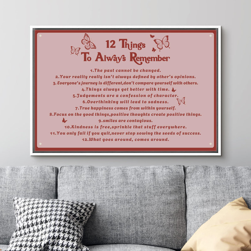 Art textuel, encadré sur toile, H 16 po x l 24 po x P 1,5 po, Blanc