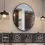Miroir rond, miroir mural en métal pour salle de bain, salon, meuble-lavabo-937197886
