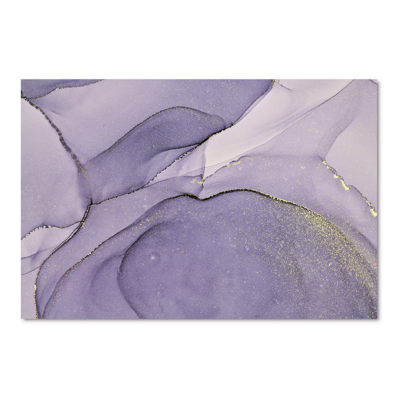 «Mauve et gris», impression sur toile, Toile tendue, H 40 po x l 60 po x P 1,5 po