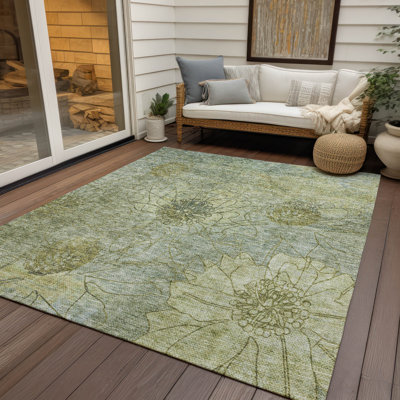 Tapis floral intérieur / extérieur lavable à la machine Layton ACN2235