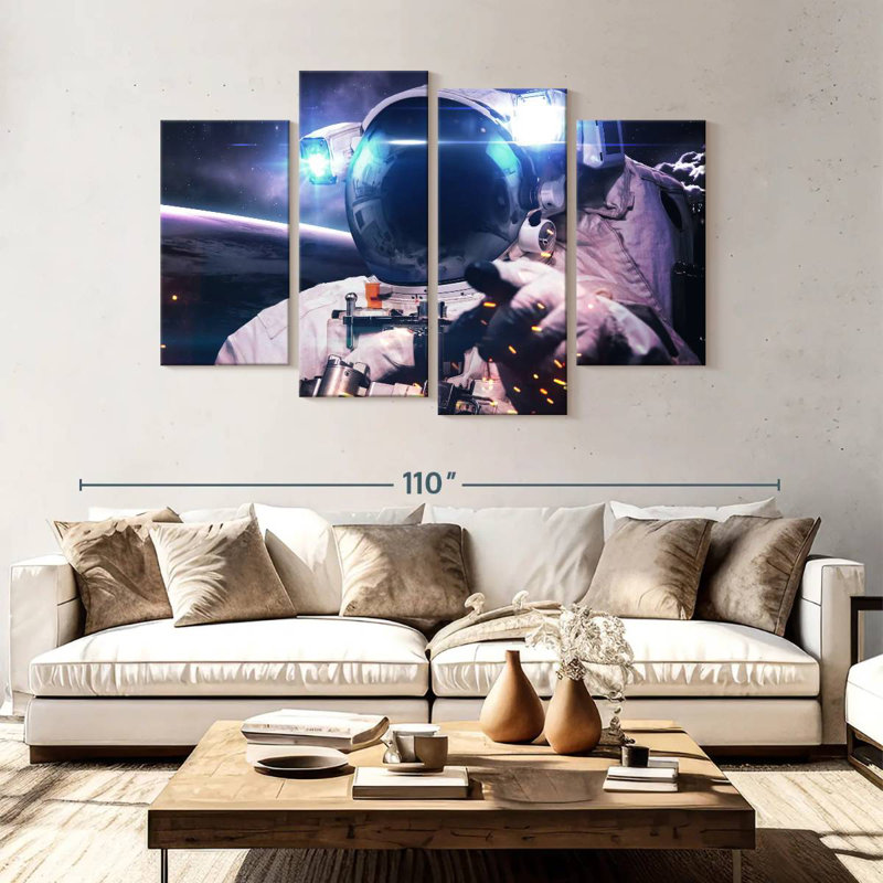 Astronaute brillant d'Oberle, H 54 po x l 84 po