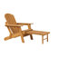 Chaise Adirondack d'extérieur pliante en bois avec repose-pieds rétractable
