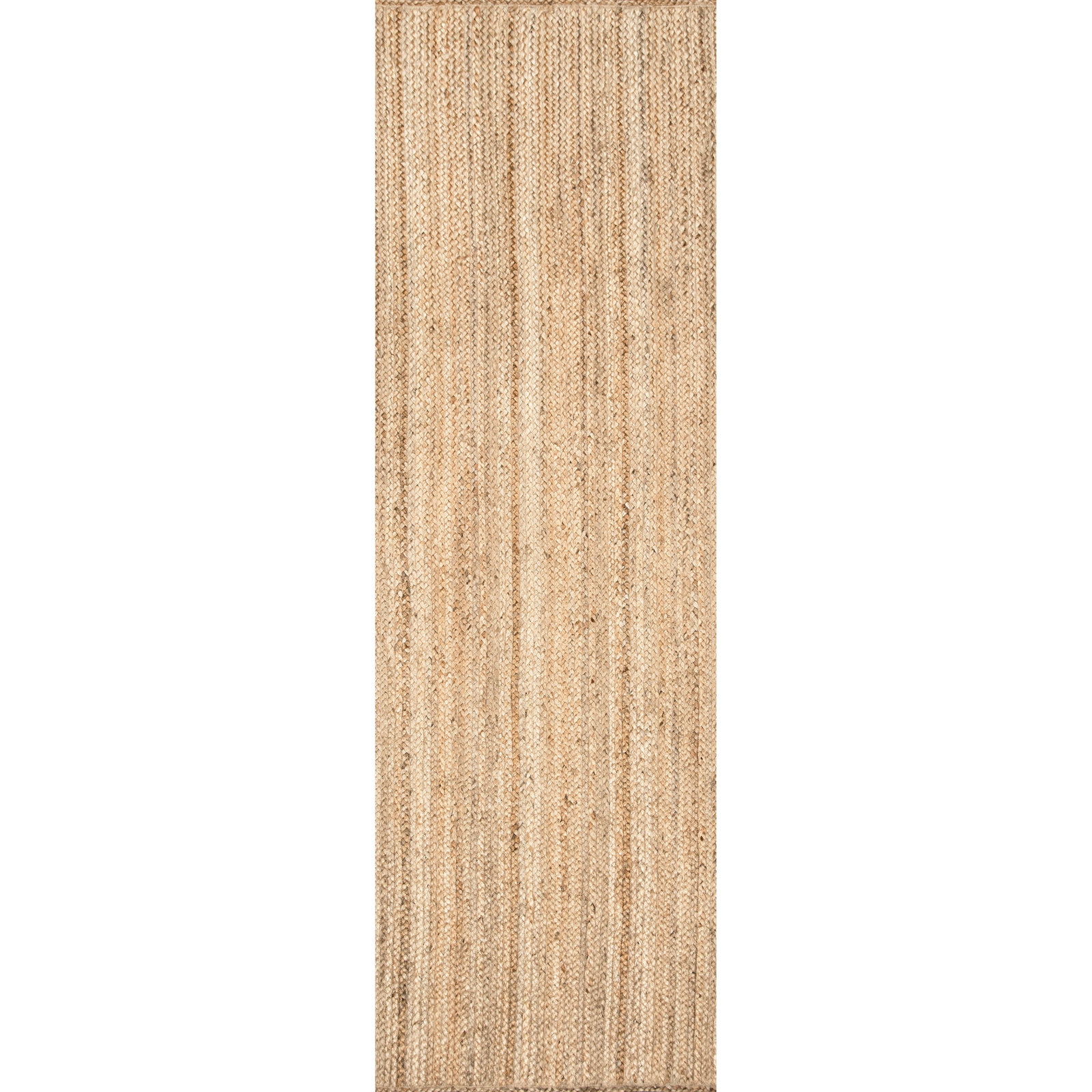 Natural Hand-Woven Jute Rug, Runner 2'6" x 10'