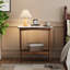 Table d'appoint étroite en ardoise avec tablette de rangement, petite table de bout, table de chevet mince