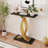 Accent Table Console Table, Gold Intertwined Metal Legs Luxury High-End Entryway Furniture