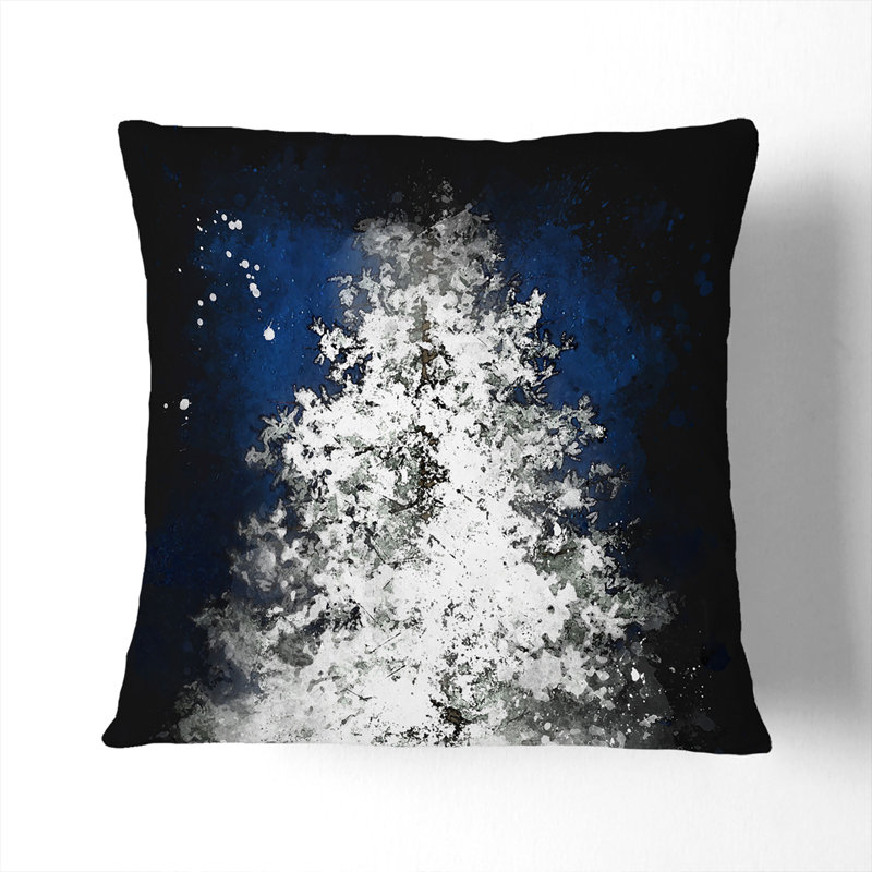 Tree at Winter Cushion with Filling, 40cm H x 40cm W x 15cm D