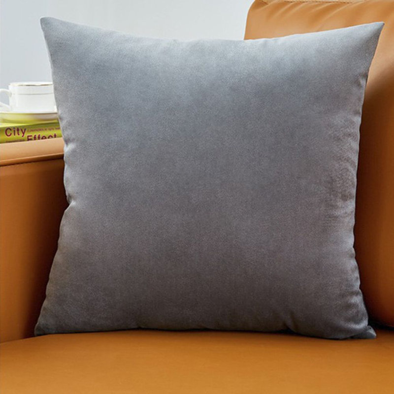  Set of 2 Throw Pillow With Inserts– 22"x22" Decorative Throw Pillow Full Set, Gray  , 22" x 22", Polyester