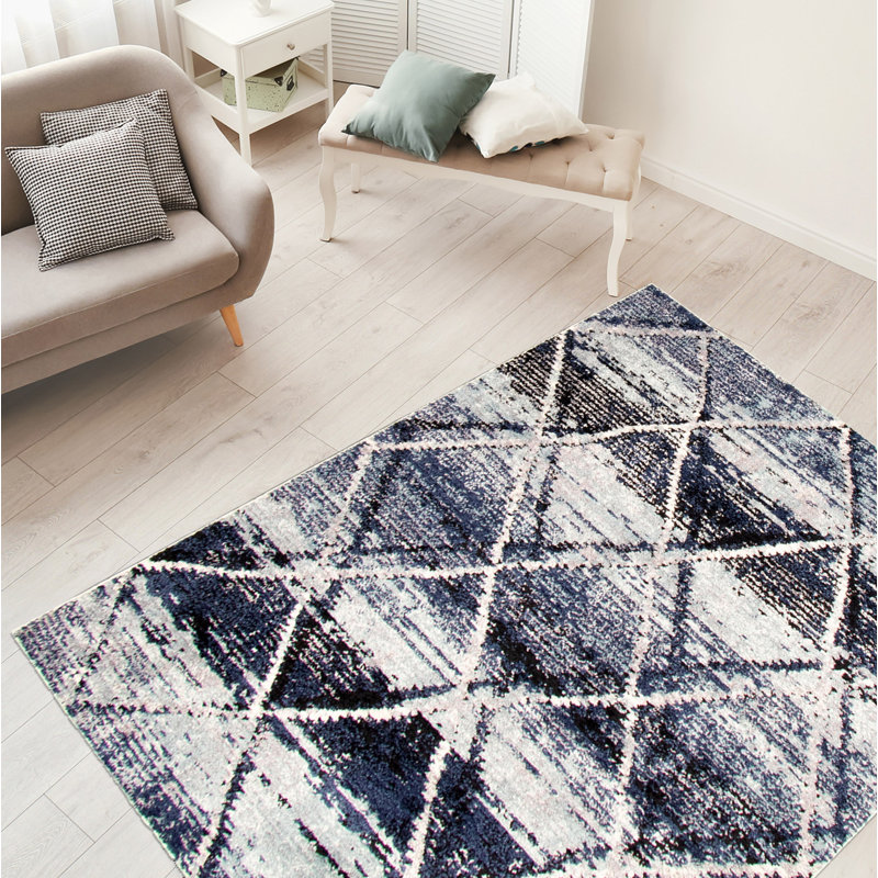 Stigall Geometric Indoor Rug, Rectangle 6'7" x 9'6"