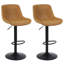 Swivel Upholstered Adjustable Height Counter Stool with Metal Frame-1992063864-1992063746