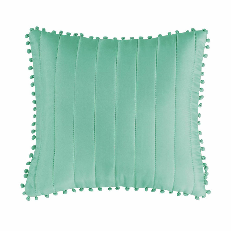 Lobel Indoor / Outdoor Striped Square Scatter Cushion Cushion Cover, Green