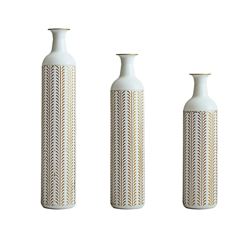 Floor Metal Vase Set Of 3