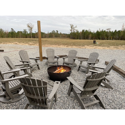 Dark Gray Chair - With Curved Back For Comfortable Time In Outdoor Spaces Of Patio, Garden And Poolside Construction. Integrated Cup Holder Use