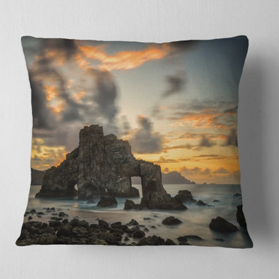 Coussin intérieur en espagne photo côte atlantique mer