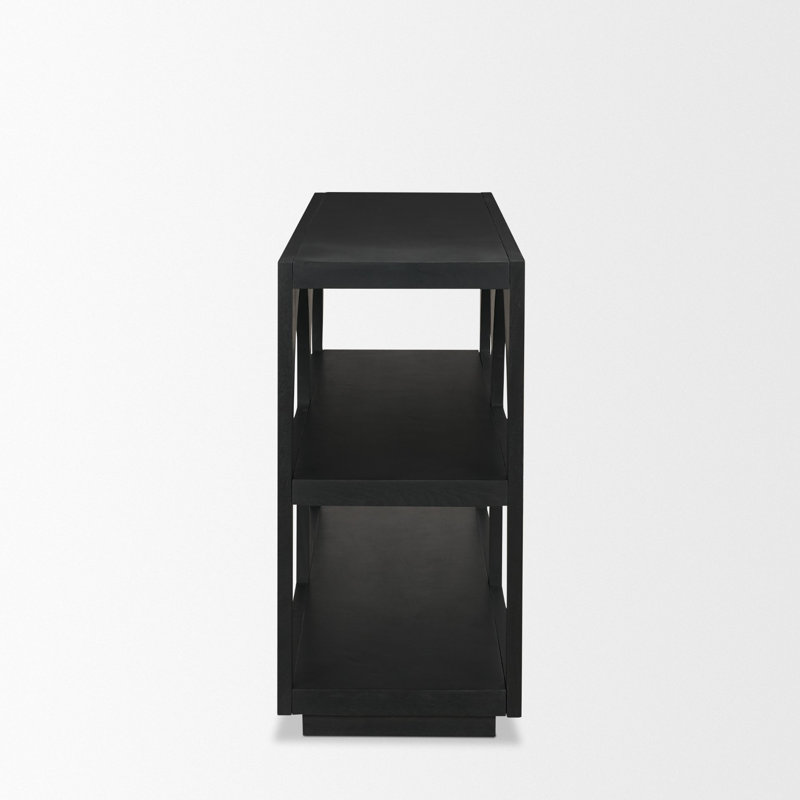 Bloomdale Solid Wood Console Table, Black