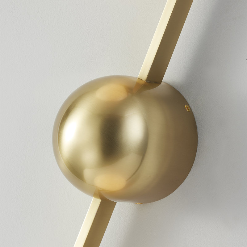Wendover Steel Armed Sconce, Aged Brass