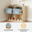 Unité de rangement à 4 cubes, tablette cubique moderne avec finition en bois naturel pour l'organisation à la maison, convient aux bacs de rangement standard de 10,5 pouces